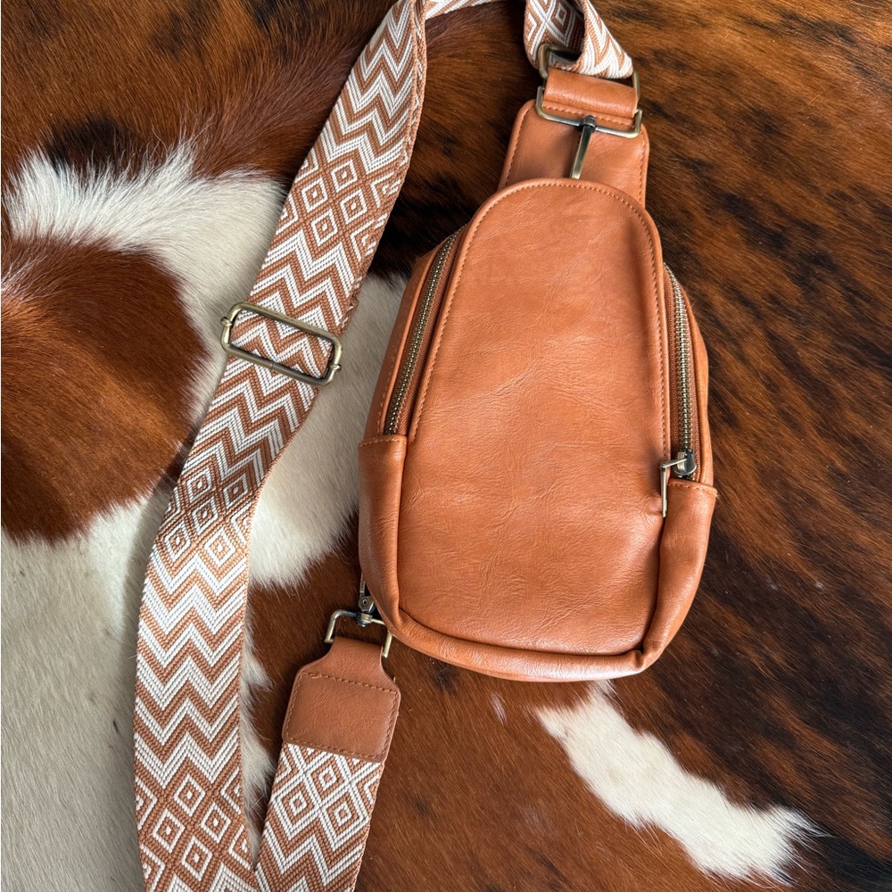 Stylish Tan Crossbody Bag